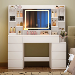 Luxe Kaptafel met LED Spiegel & Verborgen Opbergruimte