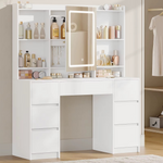 Luxe Kaptafel met LED-verlichting en Grote HD-Spiegel