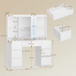 Luxe Kaptafel met LED-verlichting en Grote HD-Spiegel