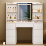 Luxe Kaptafel met LED-verlichting en Grote HD-Spiegel