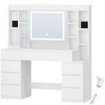 Luxe Kaptafel met LED Spiegel & Verborgen Opbergruimte