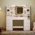 Luxe Kaptafel met LED Spiegel & Verborgen Opbergruimte