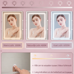 Luxe Kaptafel met LED-Spiegel &amp; Opbergkast – 9 Planken – 2 Laden – Wit