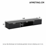 Hoogglans LED TV-Meubel – 160 cm Zwart