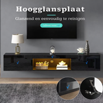 Hoogglans LED TV-Meubel – 160 cm Zwart