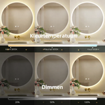 Ronde LED Badkamerspiegel – Zwart | Minimalistisch & Verlicht