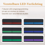 TV-Meubel met LED-Verlichting – 7 Kleuren – Zwart – 140 cm