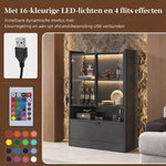Vitrinekast - 16 kleuren LED-verlichting