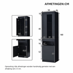Zwarte Design Vitrinekast met LED-verlichting