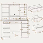 Make-up tafel met LED spiegel