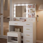 Make up tafel met LED verlichting