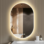 Ovale LED Badkamerspiegel – Slim, Verlicht, Verfijnd