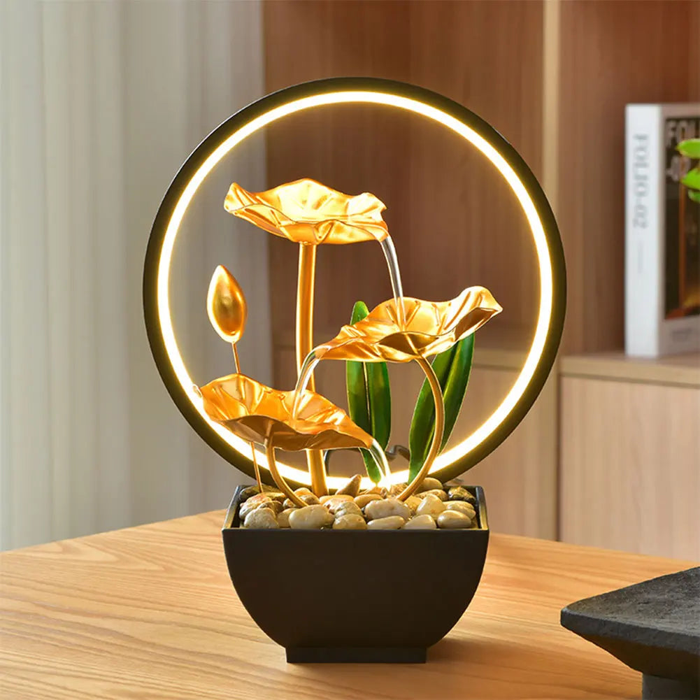 Golden Lotus LED Waterfontein