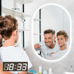 Ovale LED Badkamerspiegel – Slim, Verlicht, Verfijnd