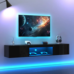 Hoogglans LED TV-Meubel – 160 cm Zwart