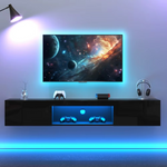 Hoogglans LED TV-Meubel – 160 cm Zwart