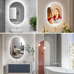 Ovale LED Badkamerspiegel – Slim, Verlicht, Verfijnd