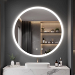 Ronde LED Badkamerspiegel – Zwart | Minimalistisch & Verlicht