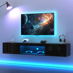 Hoogglans LED TV-Meubel – 160 cm Zwart