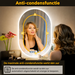 Ovale LED Badkamerspiegel – Slim, Verlicht, Verfijnd
