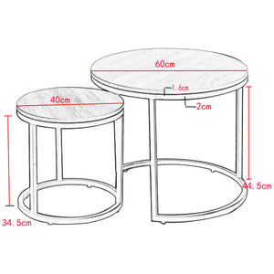 Marmeren salontafel set van 2