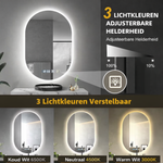 Ovale LED Badkamerspiegel – Slim, Verlicht, Verfijnd