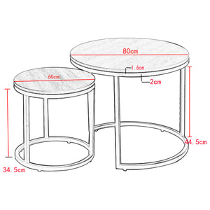 Marmeren salontafel set van 2