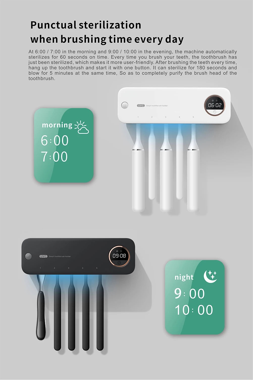 Xiaomi tandenborstelhouder met multifunctioneel display